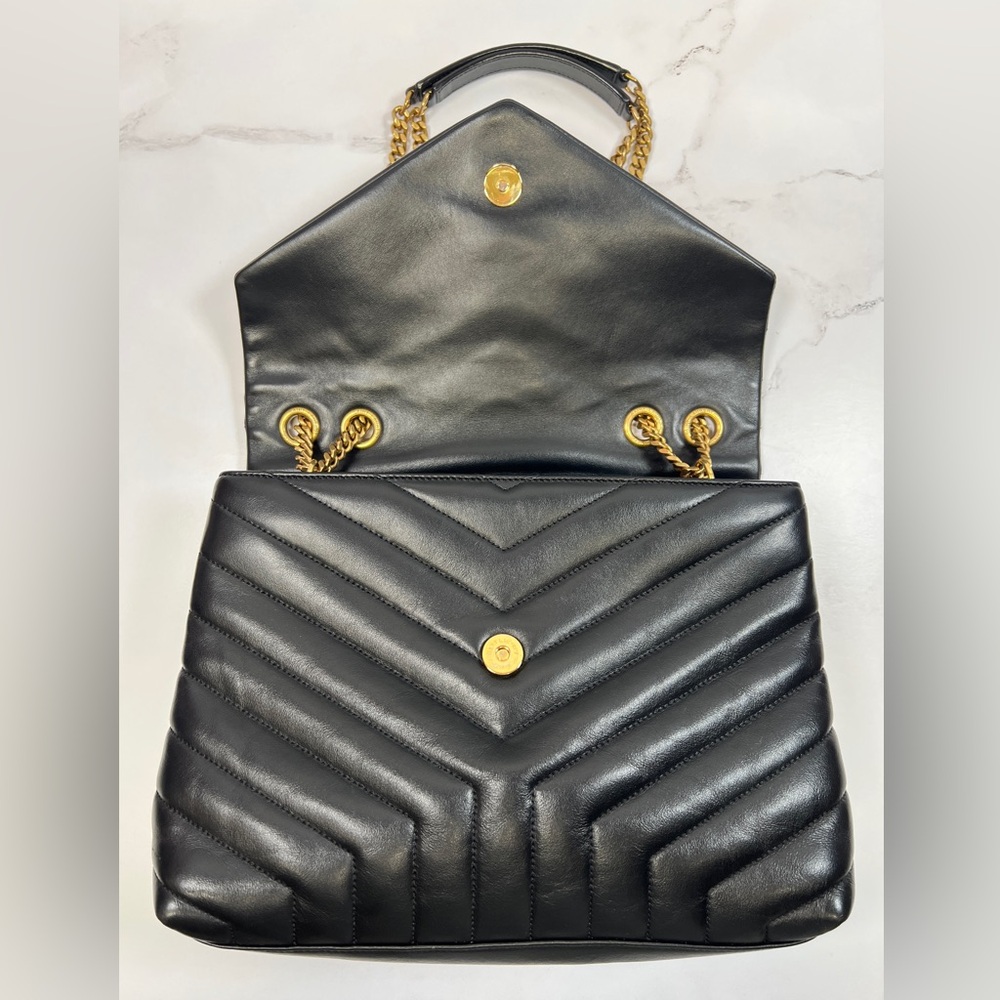 YSL Yves Saint Laurent LouLou Lou Lou Chain Handbag Shoulder Bag Crossbody Purse - Picture 5 of 9